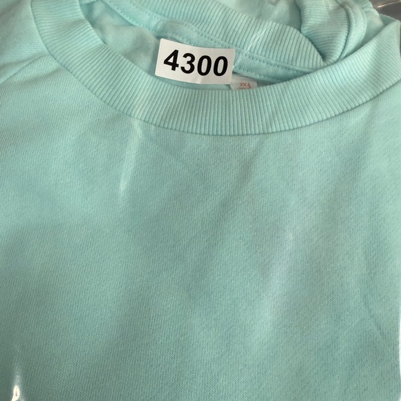 Colsie Women's Blue Aqua Mint Raglan Sweatshirt Pullover Top Size 2X - Picture 10 of 10